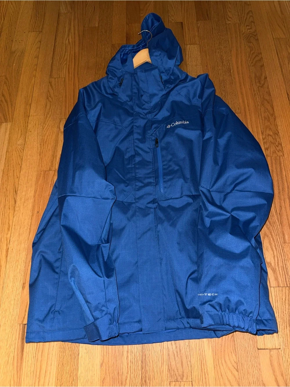 Columbia Royal Blue Hooded Shell Jacket